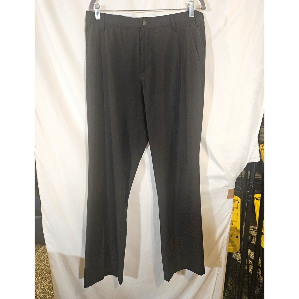 Adidas Mens 34x32 Black Golf Pants Stretch Polyester Elastane Solid Button